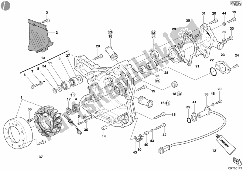 Todas las partes para Cubierta Del Generador de Ducati Sport ST4 S 996 2003